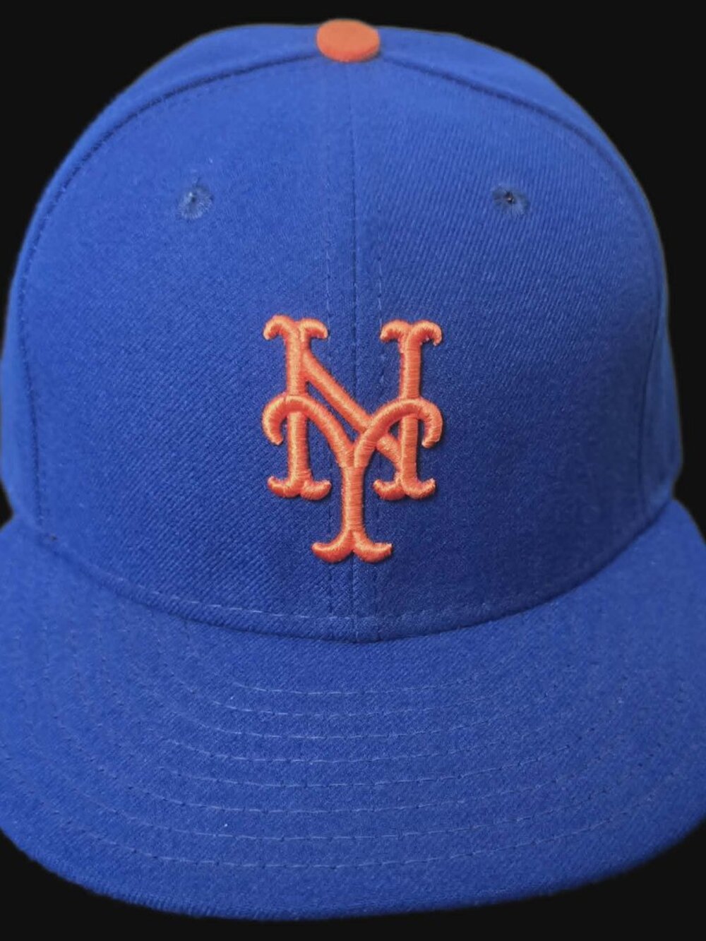 New Era New York Mets 59FIFTY Fitted Cap Blue Orange Size 7
